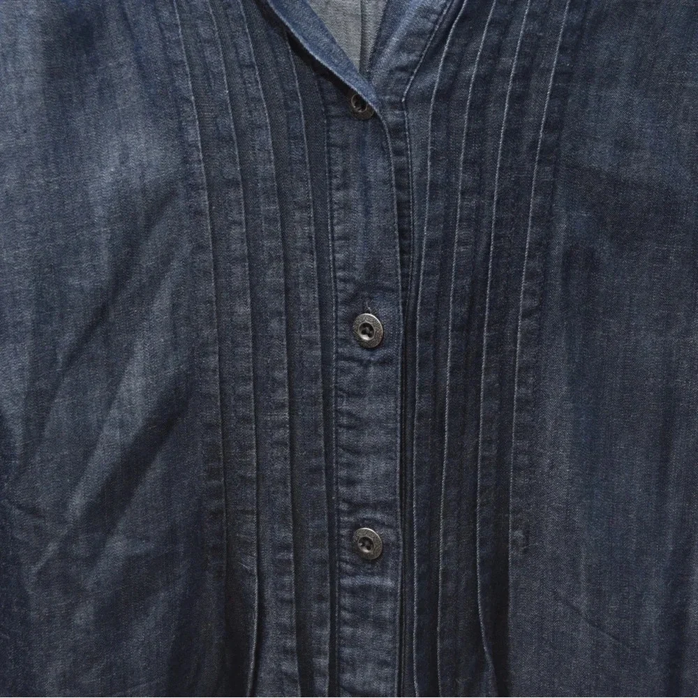 Cold water creek long sleeved pin tucked button up blouse size M - Picture 4 of 7